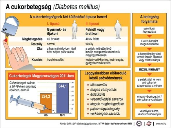 Cukorbetegség infografika