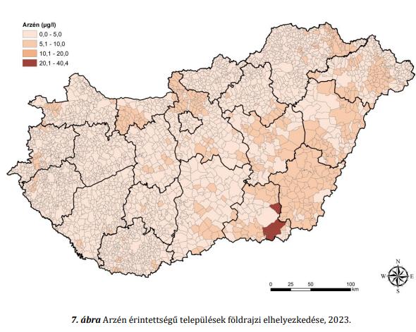 Arzénkoncentráció térkép